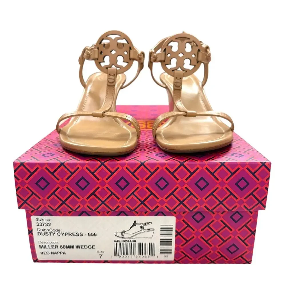 Tory Burch Miller 60MM Wedge in Dusty Cypress